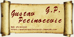 Gustav Pečinoćević vizit kartica